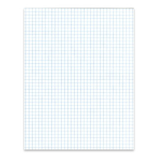 Legal Pad, Glued Top Bound, 4x4 Grid Ruled, 8.5" x 11", 50 Sheets, White Paper