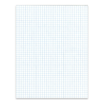 Legal Pad, Glued Top Bound, 4x4 Grid Ruled, 8.5" x 11", 50 Sheets, White Paper