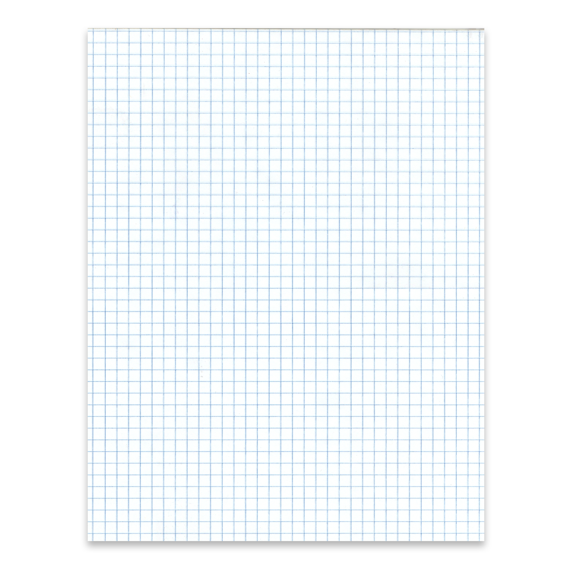 Legal Pad, Glued Top Bound, 4x4 Grid Ruled, 8.5" x 11", 50 Sheets, White Paper