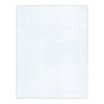 Legal Pad, Glued Top Bound, 5x5 Grid Ruled, 8.5" x 11", 50 Sheets, White Paper