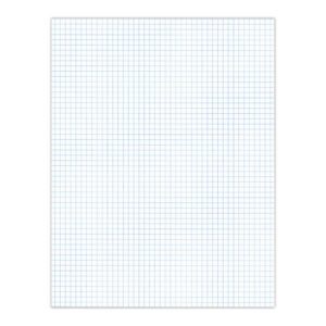 Legal Pad, Glued Top Bound, 5x5 Grid Ruled, 8.5" x 11", 50 Sheets, White Paper