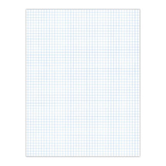 Legal Pad, Glued Top Bound, 5x5 Grid Ruled, 8.5" x 11", 50 Sheets, White Paper