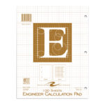 Engineering Pad, Frame Front 1/2" Right Margin, 8.5" x 11", 100 Sheets, Heavyweight 20 lb Buff Paper