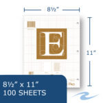 Engineering Pad, Frame Front 1/2" Right Margin, 8.5" x 11", 100 Sheets, Heavyweight 20 lb Buff Paper