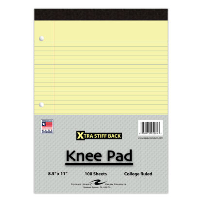 Legal Pad, Extra Stiff Back "Knee Pad", 8.5" x "11.75", 100 Sheets, Canary