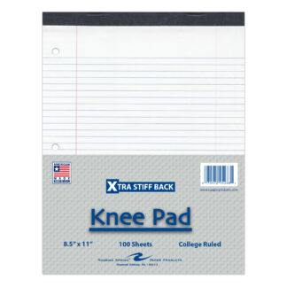 Legal Pad, Extra Stiff Back "Knee Pad", 8.5" x "11.75", 100 Sheets, White