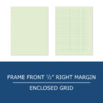 Engineering Pad, Frame Front 1/2" Right Margin, 8.5" x 11", 200 Sheets, Green Paper