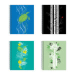 New Leaf Paper® 100% Recycled, Sustainably Designed Reusable Corrugate Display, Contains 24 Habitat Series™  One Subject Notebooks - 4 Assorted Designs