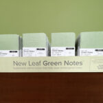 New Leaf Paper® Green Notes™ 100% Recycled, Sustainably Designed Reusable Corrugate Display, Contains 48 Packs of 3 Green Notes™ Pocket Notebooks With Assorted Embossed Covers