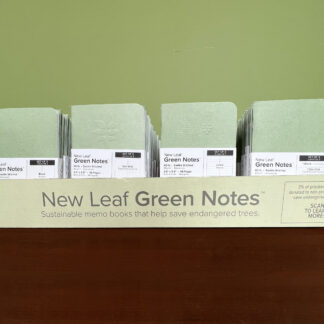 New Leaf Paper® Green Notes™ 100% Recycled, Sustainably Designed Reusable Corrugate Display, Contains 48 Packs of 3 Green Notes™ Pocket Notebooks With Assorted Embossed Covers