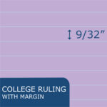 Wide® Recycled Landscape Legal Pads, College Ruled with Margin, 11" x 9.5", 40 Sheets, Assorted Colors, Pack of 3