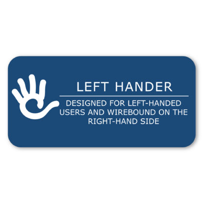 Lefty One Subject Left Handed Wirebound Notebook, Wide Ruled, 10.5" x 8.5", 100 Sheets, Assorted Covers