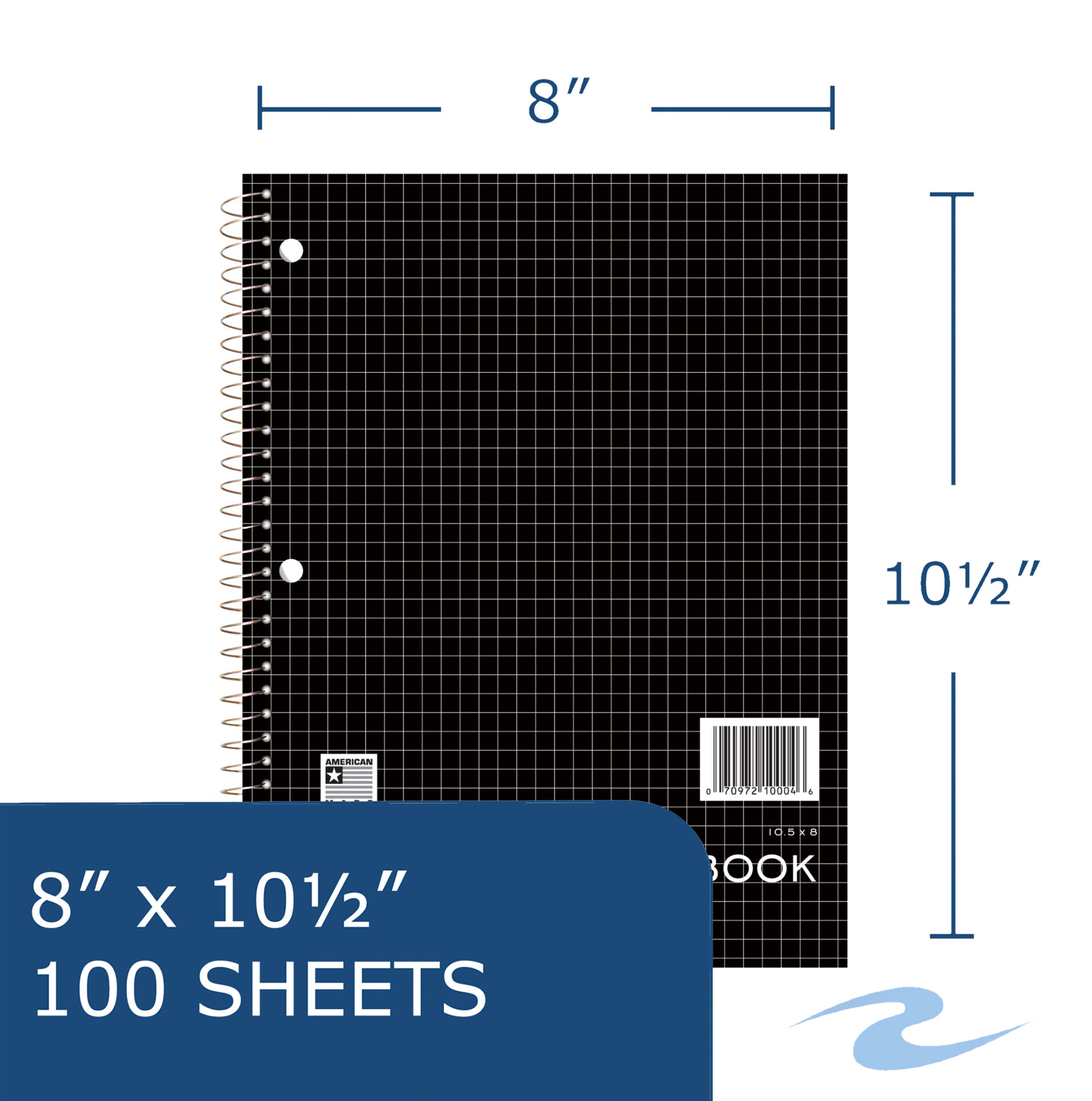 One Subject Wirebound Notebook, 4x4 Graph Ruled