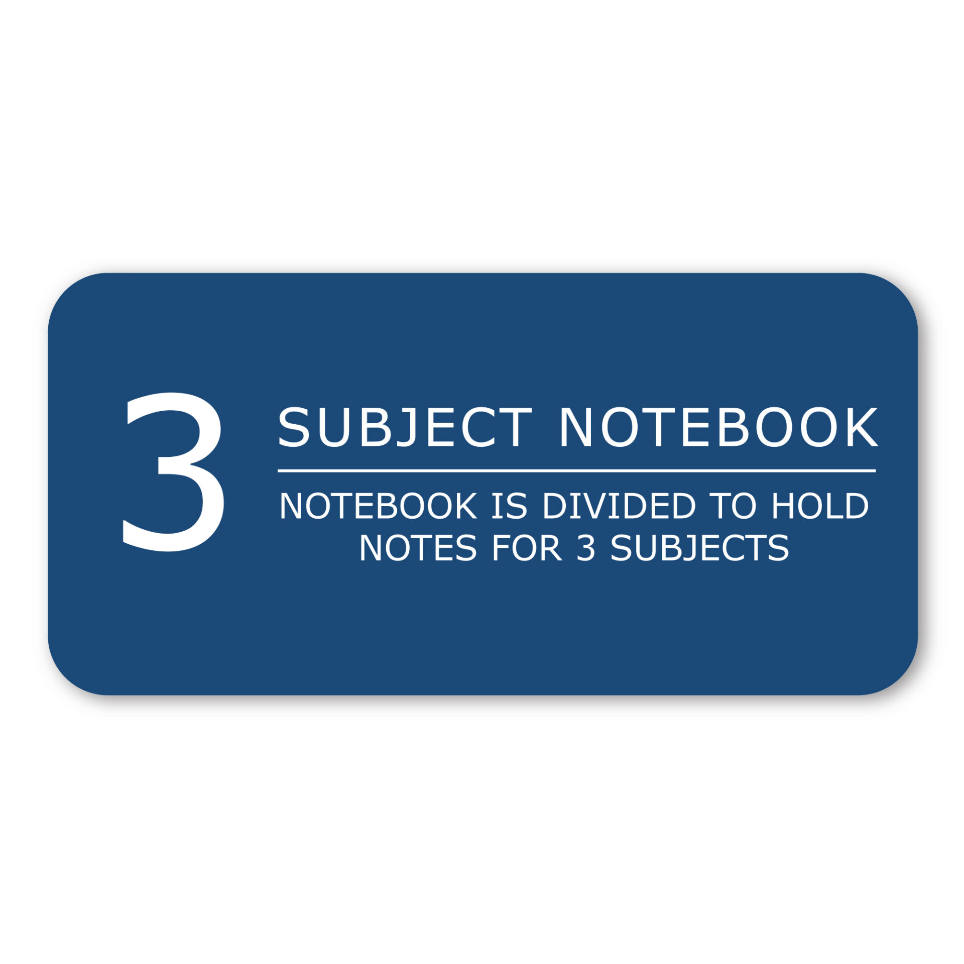 Three Subject Wirebound Notebook, Wide Ruled