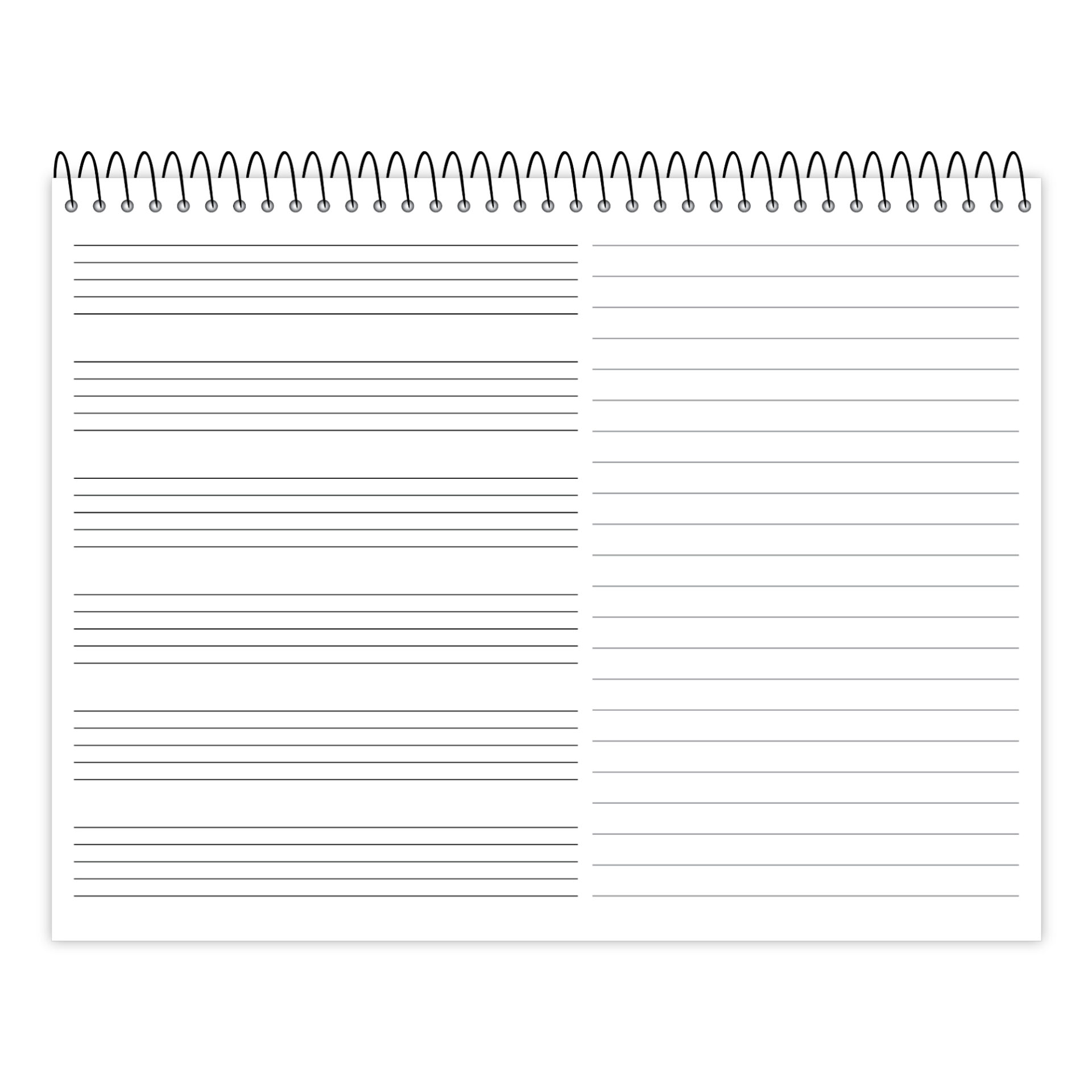 Descant™ Large Format Edition Staff & Wide Ruled Multi-Format Manuscript Music Top Wirebound Notebook, Heavyweight 20 lb. White Paper