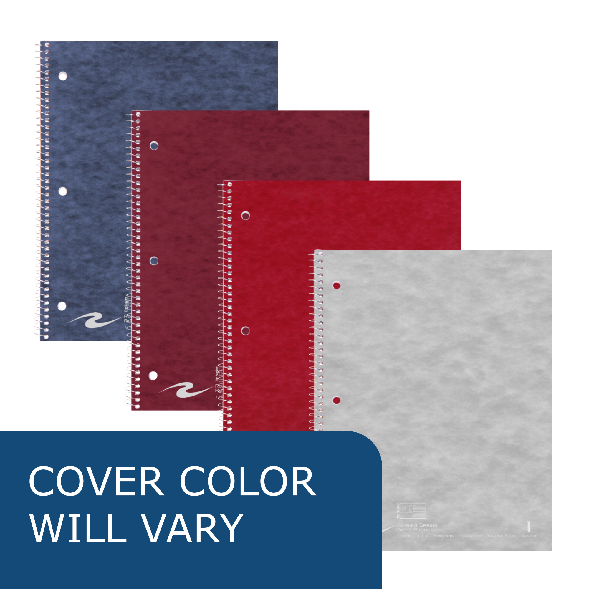 Stasher© One Subject Wirebound Notebook with Cover pocket, College Ruled