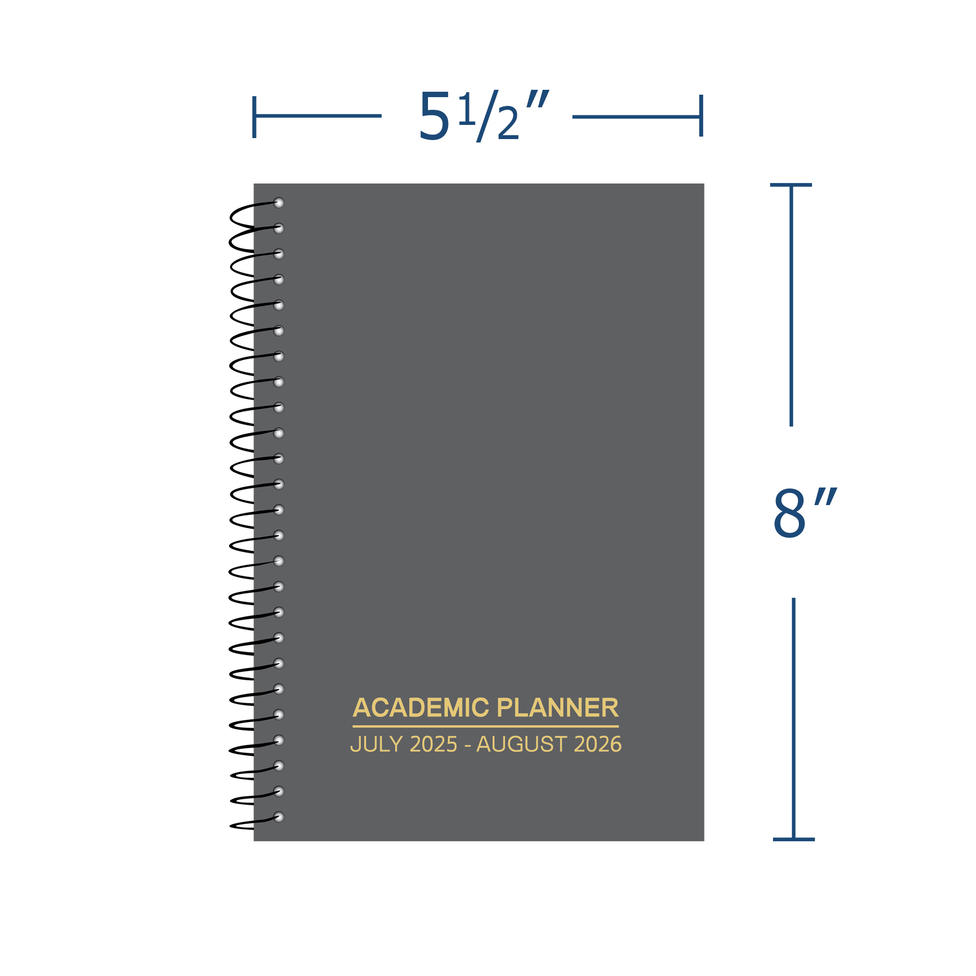 Academic-Year Planner, 14 Month (July through August),  8" x 5.5", 72 Pages, Weekly View, Assorted Covers