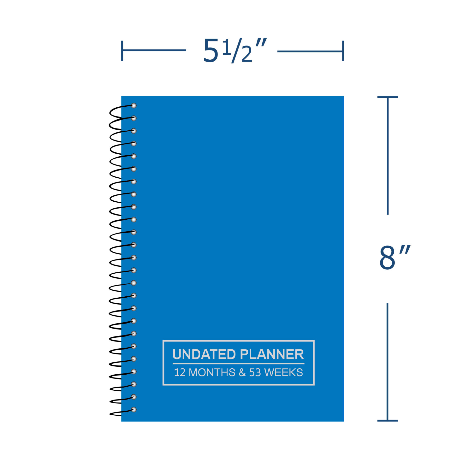 Undated Planner - 12 Monthly and 52 Weekly Spreads