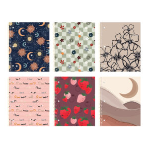 Studio Series One Subject Notebook, College Ruled, Assorted Studio Series Cover Designs - Set 5