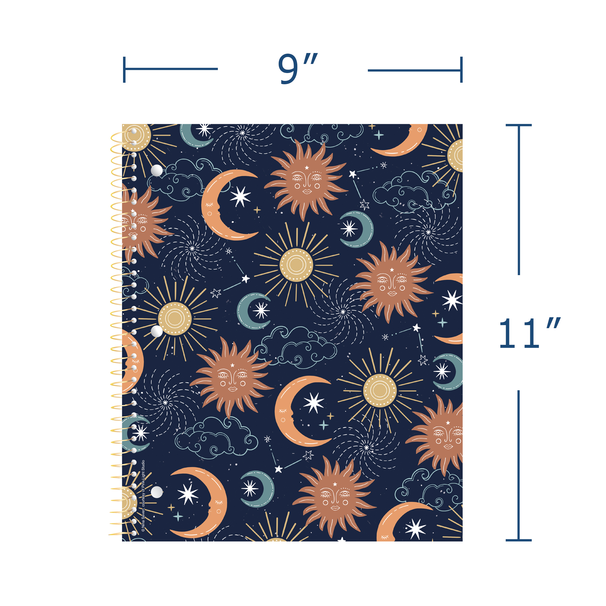 Studio Series One Subject Notebook, College Ruled, Assorted Studio Series Cover Designs - Set 5