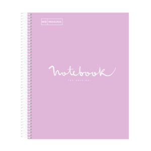 M® MiquelRius Emotions® Lined 1 Subject Notebook, 11" x 8.5", Cardboard Cover - Assorted Solid Colors