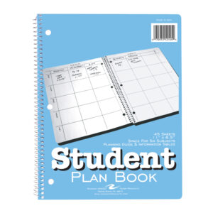 Wirebound Weekly School Planner Book, Undated,