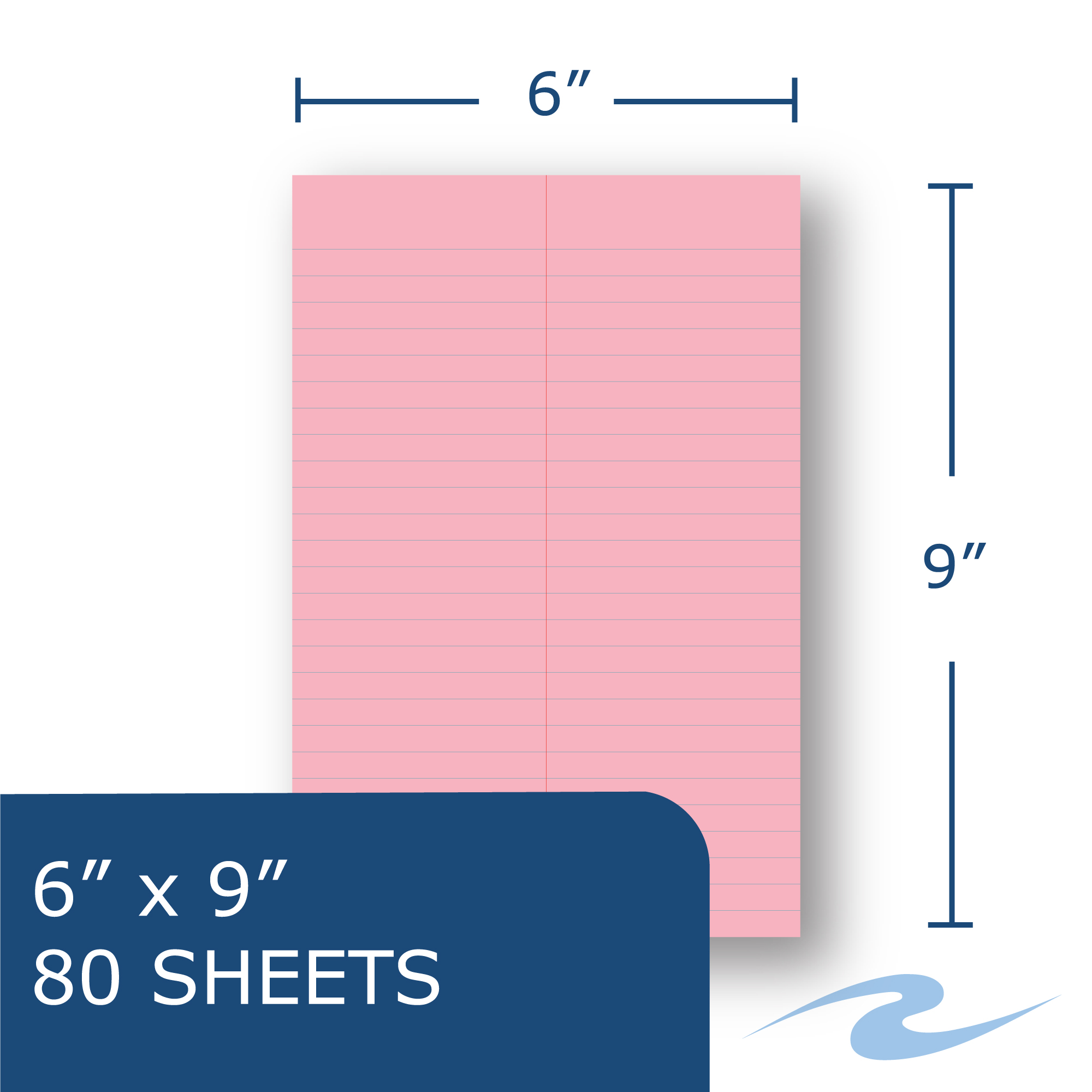 Enviroshades® Recycled Steno Book, 4 Pack, Pink Paper