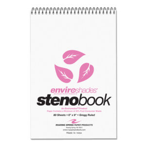 Enviroshades® Recycled Steno Book, 4 Pack, Pink Paper