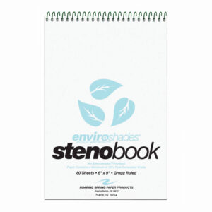 Enviroshades® Recycled Steno Book, 4 Pack, Blue Paper