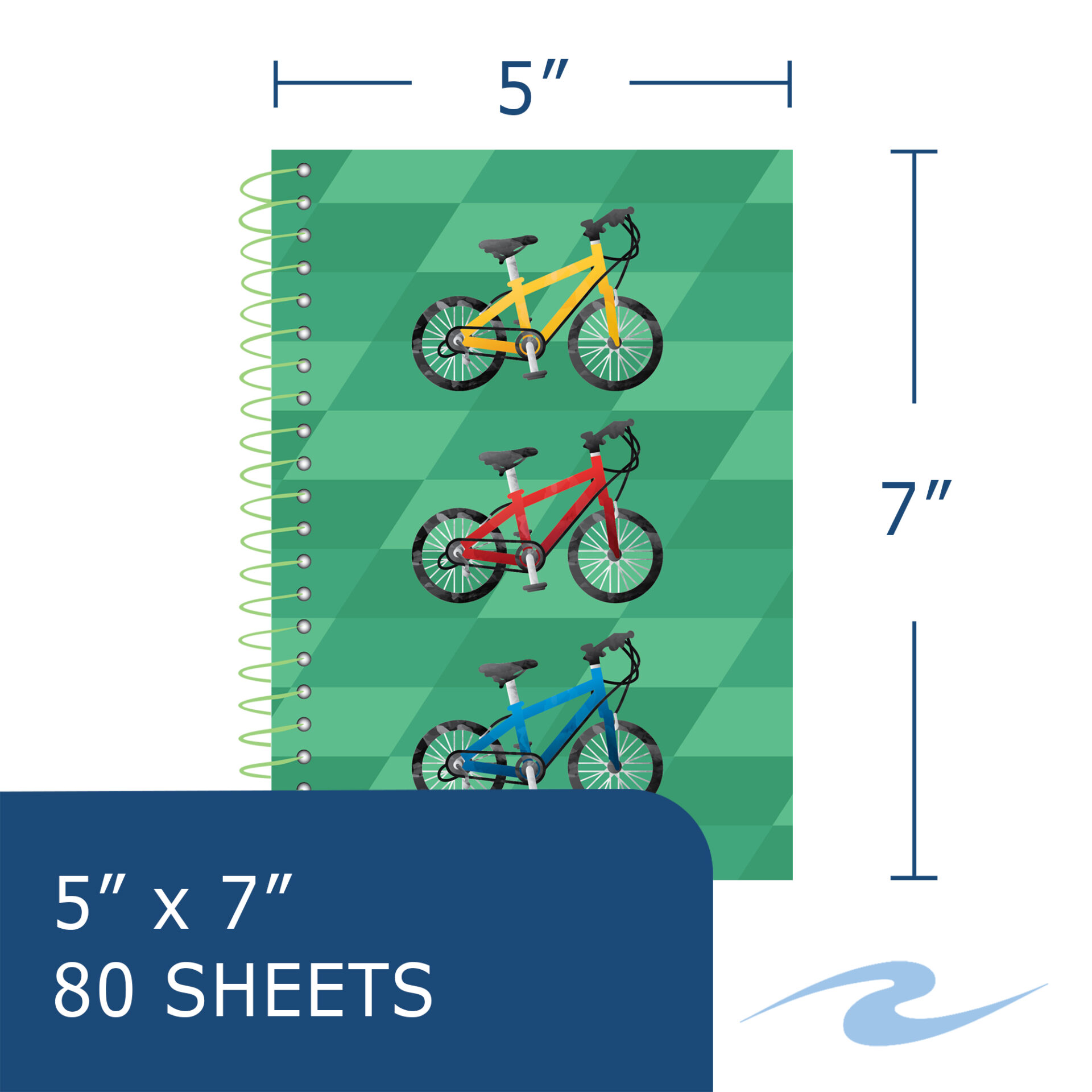 Studio Series Recycled Memo Wirebound Notebook, College Ruled, Assorted Colors