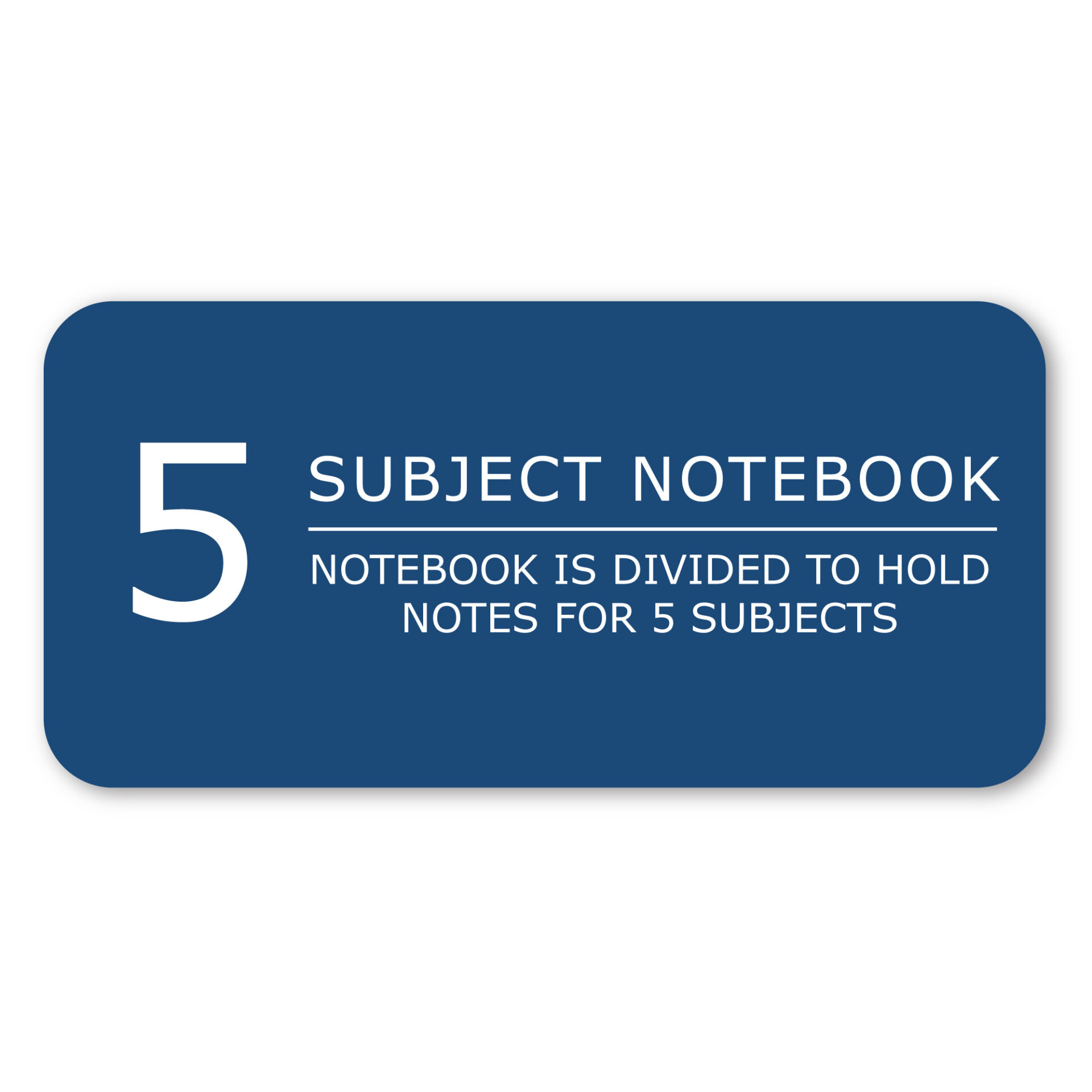 Genesis Five Subject Wirebound Notebook with One Double Pocket, College Ruled