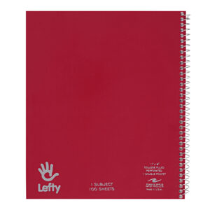 Lefty One Subject Left Handed Wirebound Notebook, College Ruled