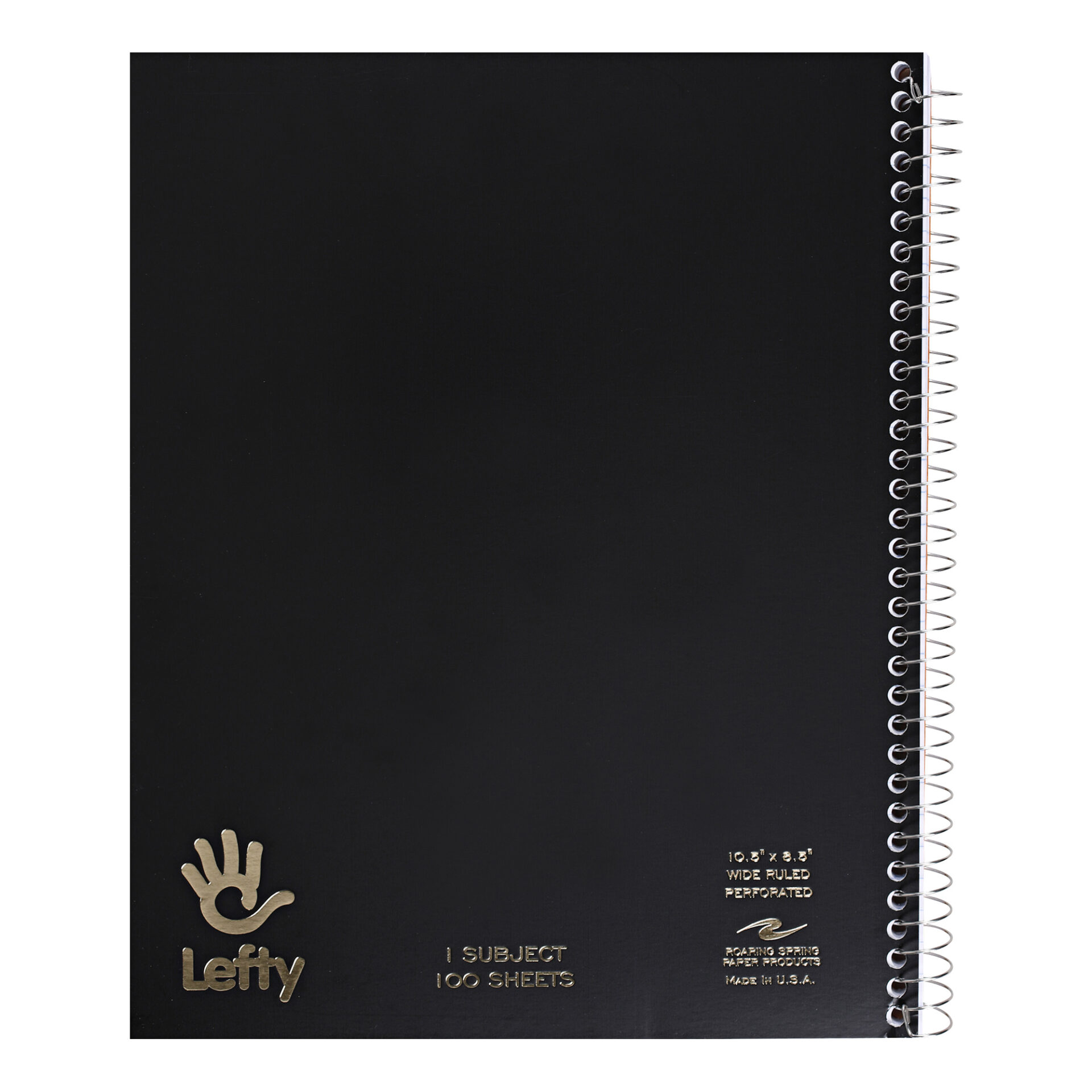 Lefty One Subject Left Handed Wirebound Notebook, Wide Ruled