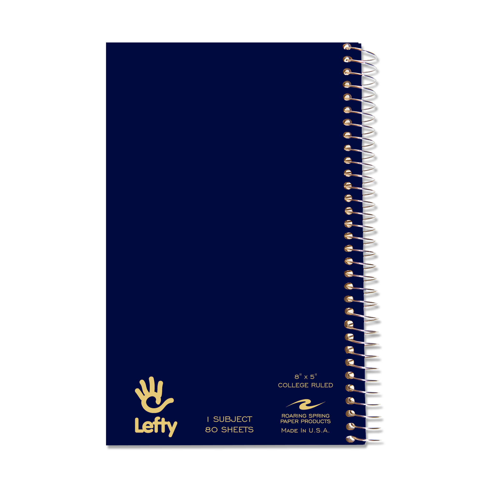 Lefty 8" x 5" Left Handed Wirebound Notebook, College Ruled