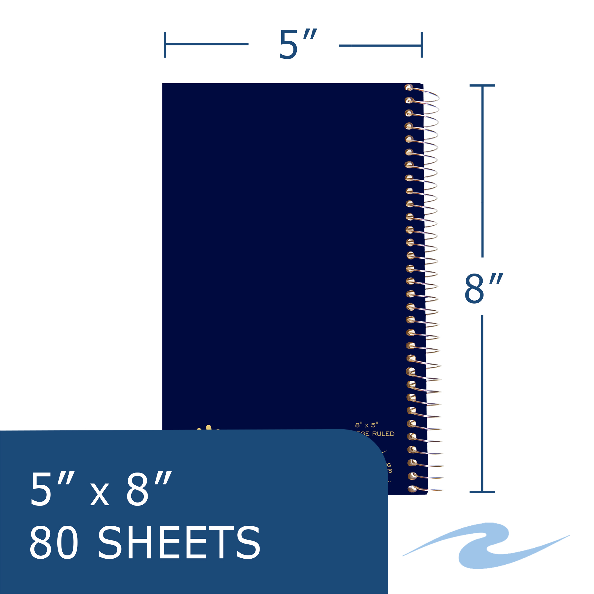 Lefty 8" x 5" Left Handed Wirebound Notebook, College Ruled