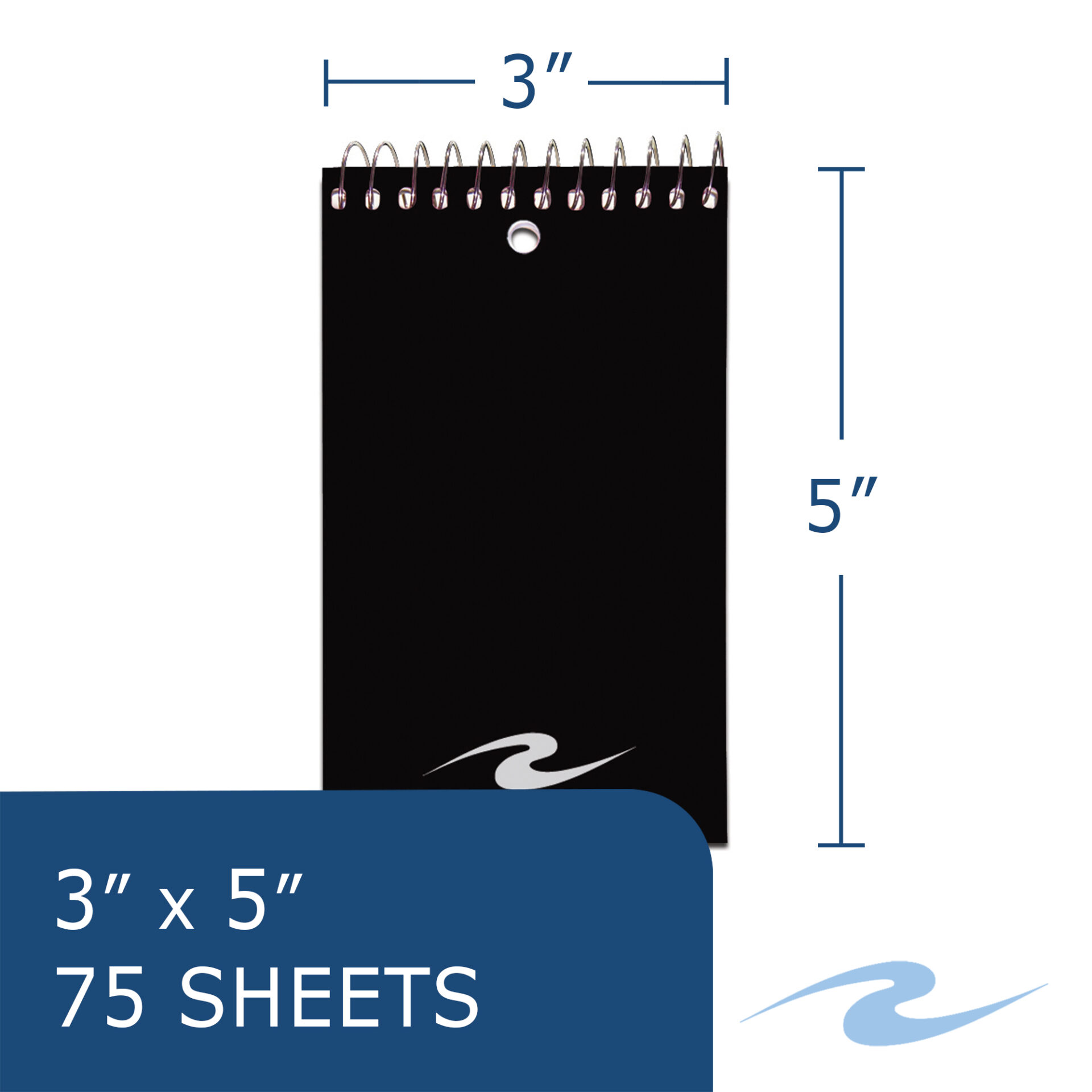 Top Bound Wirebound Memo Pad Book, Narrow Ruled