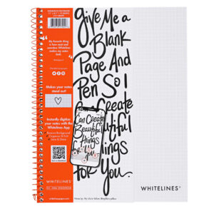 Whitelines® Wirebound Notebook with Premium Gray Paper with White Grids (5x5), Paper that works with your phone!