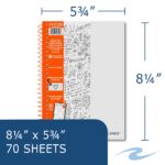 Whitelines® Wirebound Notebook with Premium Gray Paper with White Dot Ruling, Paper that works with your phone!