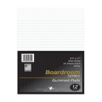 BOARDROOM GUM PAD WR 8.5X11 WHT 12PK