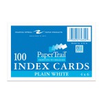 INDEX CARDS 4"x6" PLAIN WHITE