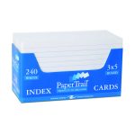 TRAYED INDEX CARDS 3"x5" WHITE