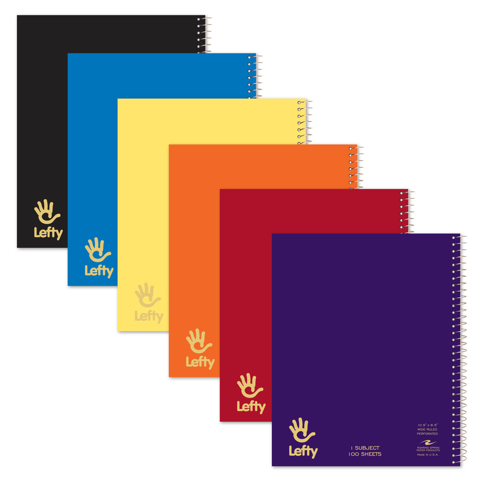 LEFTHANDED NOTEBOOKS 1SUB 10 1/2 x 8 1/2 Wirebound Notebooks