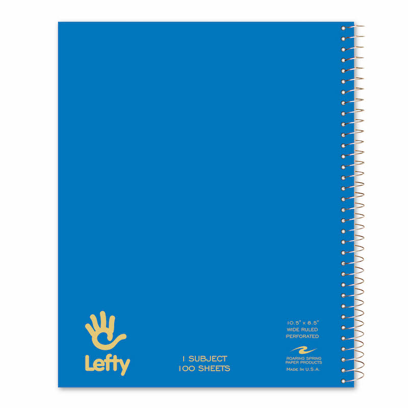 LEFT-HANDED NOTEBOOKS 1SUB 10 1/2 x 8 1/2, Wirebound Notebooks