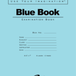 BLUE BOOK 8.5"x7" WM 6 SHT/12 PAGE