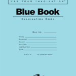 BLUE BOOK 8.5"x7" WM 12 SHT/24 PAGE