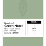 New Leaf Green Notes™ 3.5” x 5.5”, Blank, Chestnut