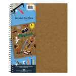 Roaring Spring Ink What You Think™ College Ruled One Subject Spiral Notebook, 3 Hole Punch, 11" x 9", 70 Sheets, Brown Kraft Covers
