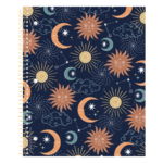 Roaring Spring Studio Series College Ruled 1 Subject Spiral Notebook with Colorful Artistic Cover 11" x 9," 70 Sheets, Assorted Designs - Set 5
