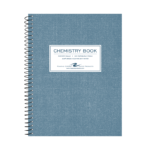 Chemistry Lab Notebook, Narrow Ruled, 60 Sheets/ 120 Numbered Pages, 9.75" x 7.5", 20 lb Green Paper