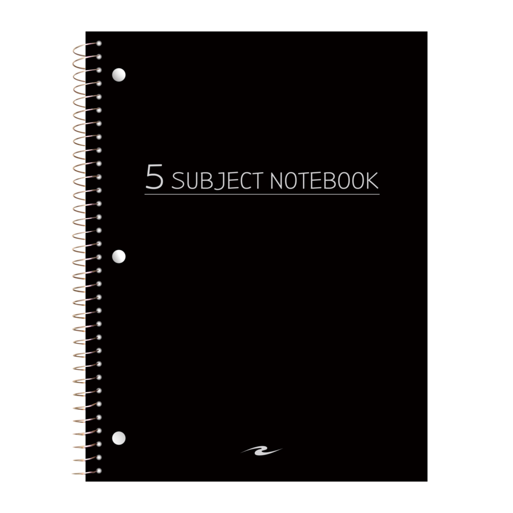 Five Subject Wirebound Notebook College Ruled 180 Sheets 10 5 X 8 